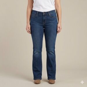 Levi's 529 Curvy Bootcut‎ Jeans Dark Wash Stretch Denim Size 8 Short Blue